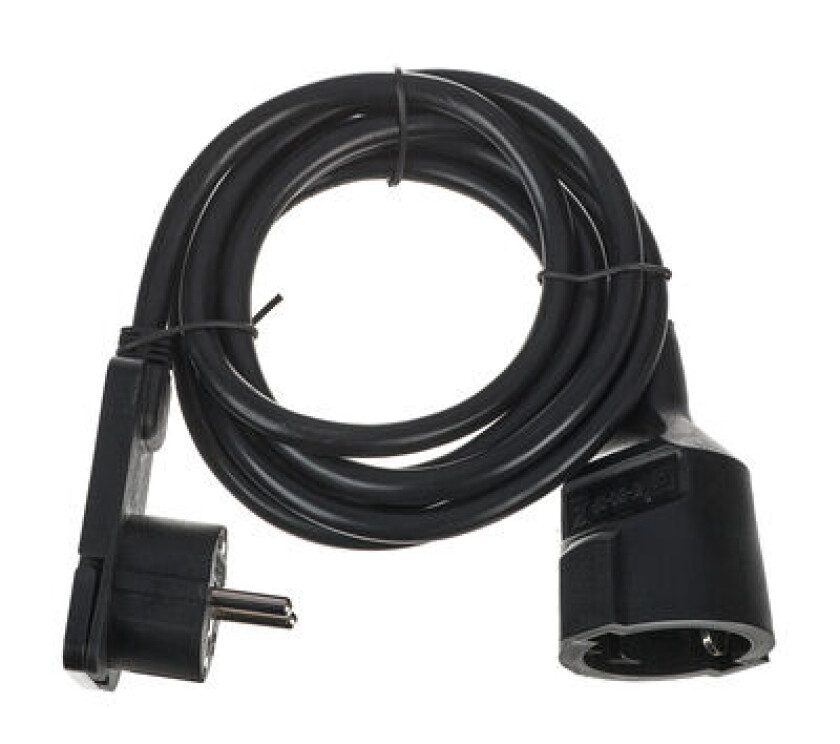 Flat Plug Ext. H05VV-F 2m BK