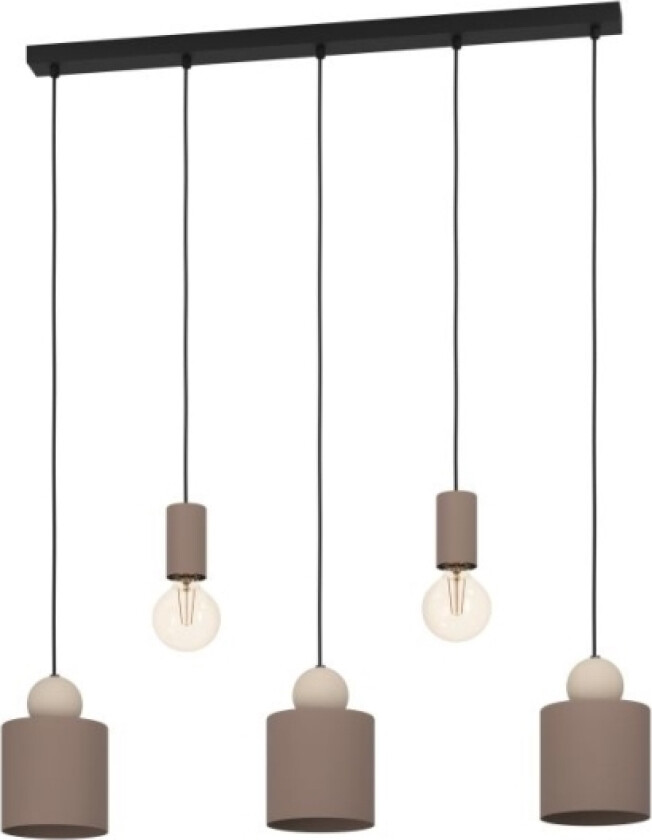 Gazzola, Fleksibel montering, Stål, Sort, Innendørs, IP20, 5 ampuller