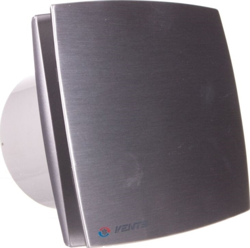Ventiler Baderomsvifte fi 125 230V 16W 167m3/h 34dB med timer børstet aluminium 125LDATMET