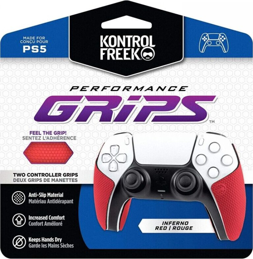 Bilde av Kontrolfreek Performance Grips Inferno Red - Ps5