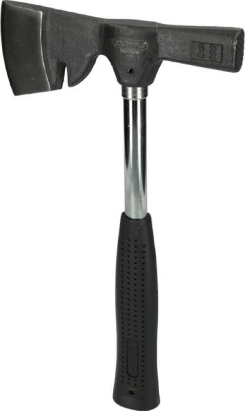 KS Tools 140.2004, Enkel øks, Øks for kutting, 1 stykker, Stål, Svart, 33 cm