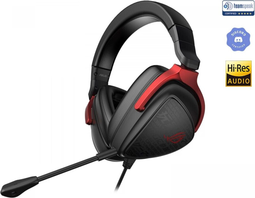 Asus Rog Delta S Core Multiplatform Gaming Headset - Svart/rød