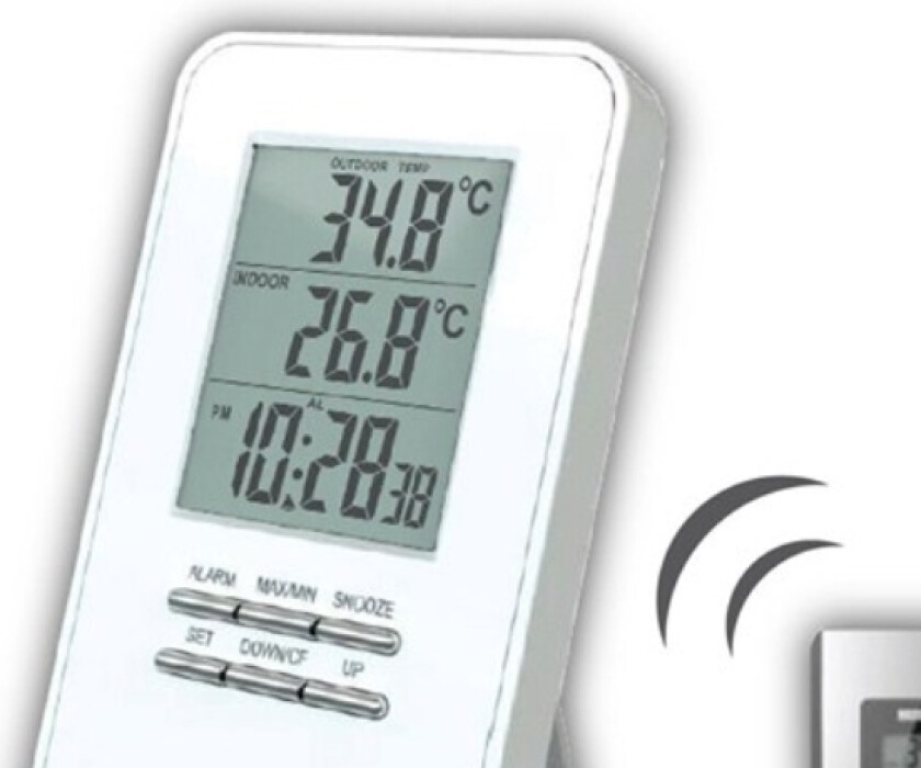 TE44, Hvit, Inne Termometer, Utendørs Barometer, Termometer, Termometer, -9 - 50 °C, -50 - 70 °C