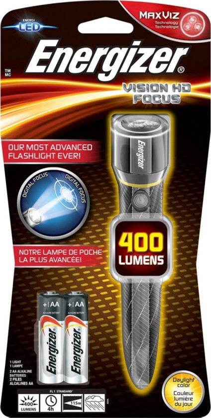 Vision HD Metal 2AA LED (RGB) Lommelygte Batteridrevet 3.5 h 96.67 g