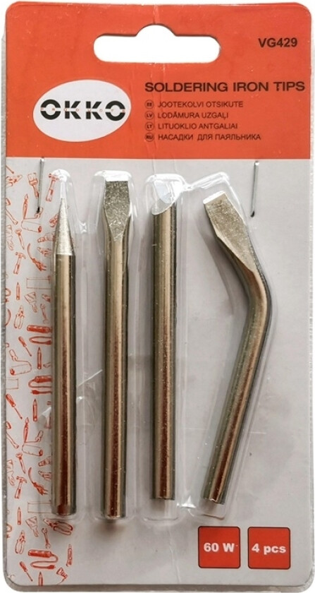Okko Soldering Iron Tips 4Pcs Set.60W