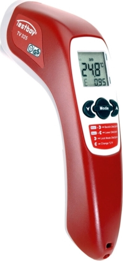 Infrarødt termometer Testboy TV 325 12:1 -60 - +500 °C Fabriksstandard