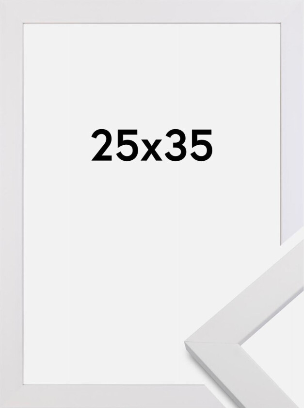 Ramme White Wood 25x35 Cm