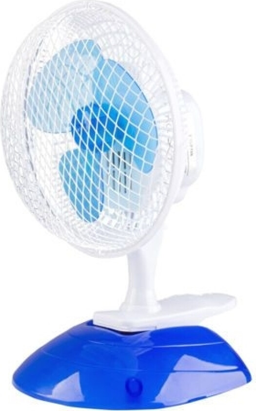 Bordvifte diameter 15 cm med klips hvit-blå 13W 2 hastigheter 1,5m kabel VO0658