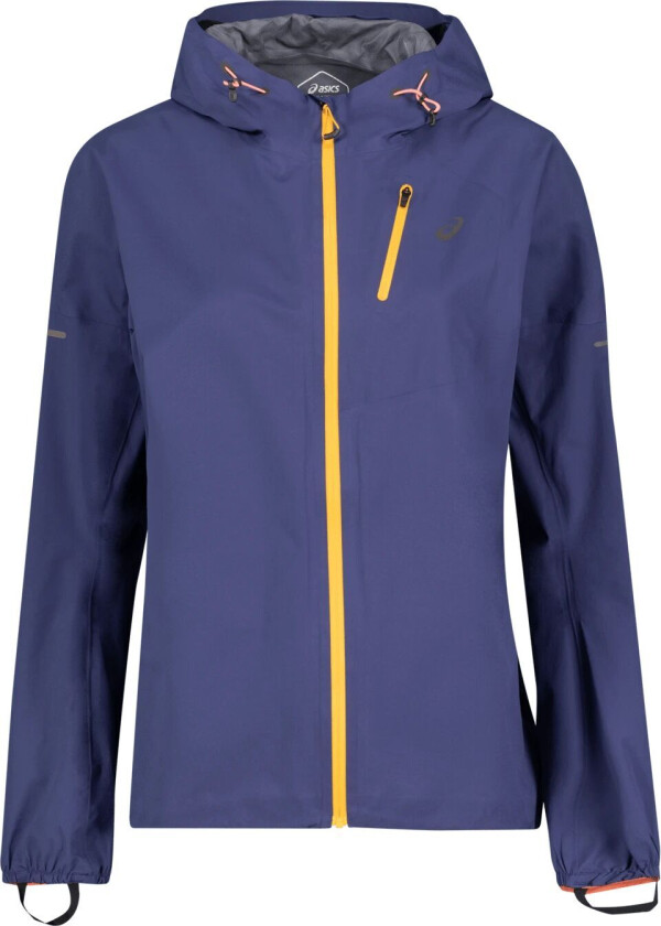 Asics Fujitrail Waterproof Jacket, løpejakke, treningsjakke, dame Indigo Blue/sandstor