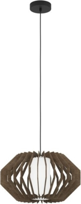 Rusticaria, Fleksibel montering, Sort, Brun, Hvit, Brun, Hvit, Glass, Stål, Tre, Glass, Tre, Sort