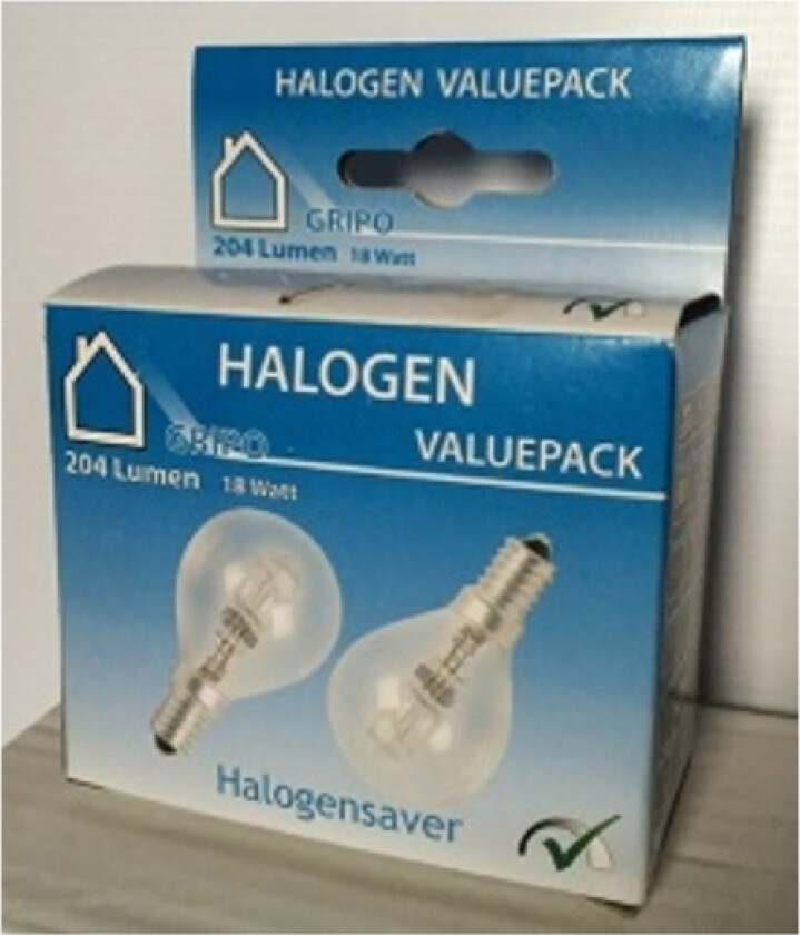halogen sparepære E14 18W Krone 2stk - 1654674