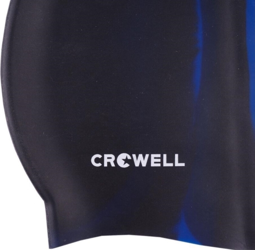 Crowell Crowell Multi Flame badehette i silikon, svart og blå, farge 01
