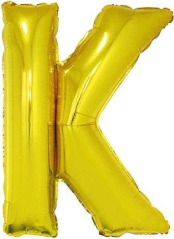 Bokstavballong i gull XL -K-