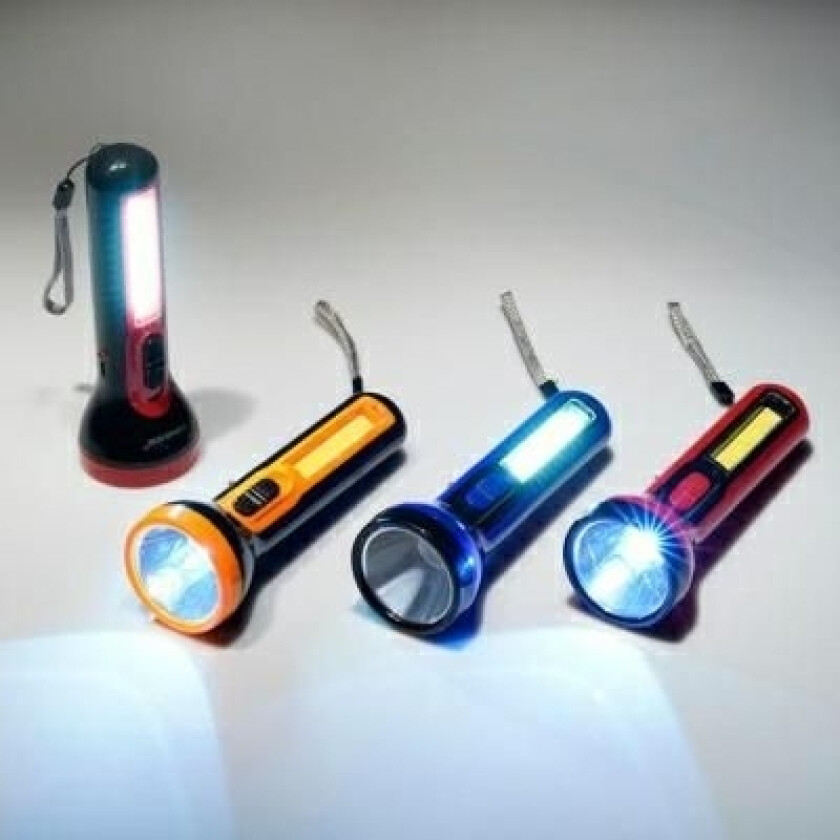 -lommelykt TIROSS OPPLADBAR LED-LYKKE 3W+3COB TS-1855