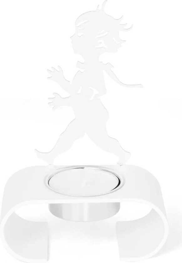 Silhuett telysholder 9,3 x 13,3 cm Hvit