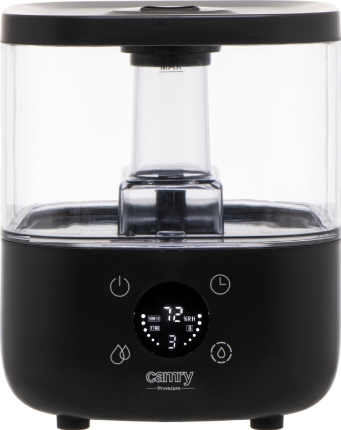 Bilde av Camry CR 7973b Luftfukter 23 W Vanntankkapasitet 5 L Egnet for rom opp til 35 m² Ultralyd Vanningskapasitet 100-260 ml/time Svart