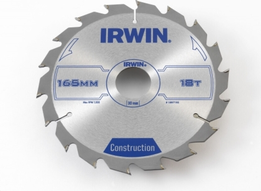 Irwin Sirkelsag 165x30x2,5mm 18 tenner. - 1897193