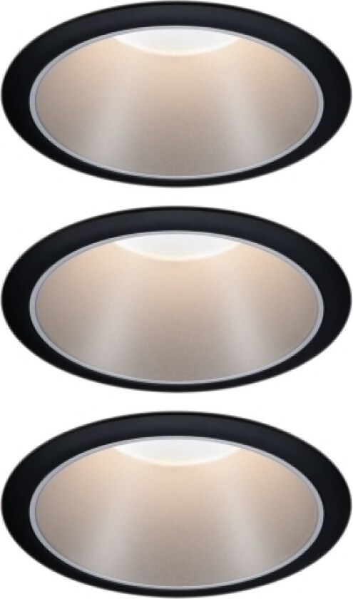 934.08, Innsunket spotlight, Ikke-utskiftbare pærer, 1 ampuller, 6,5 W, 460 lm, Sort, Sølv