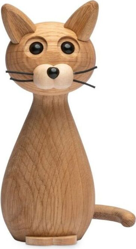 Brave Katt dekorasjon 24 cm Eik Eik