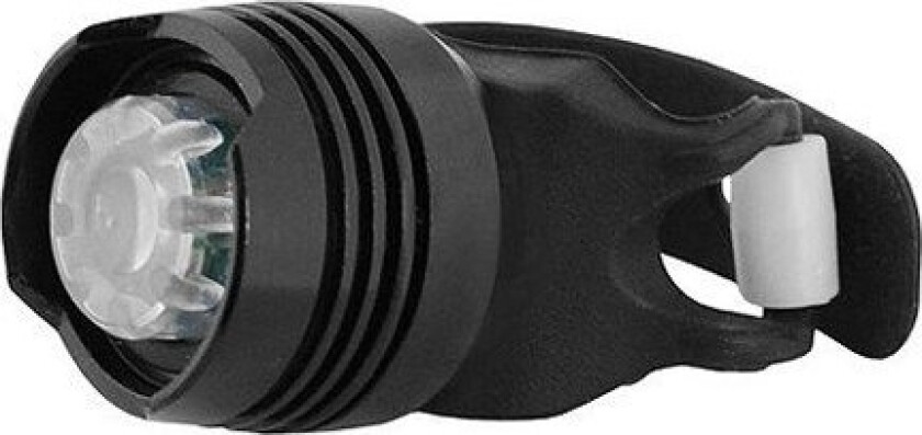 Bilde av LED 1W sykkellykt foran med silikonbånd, sort.