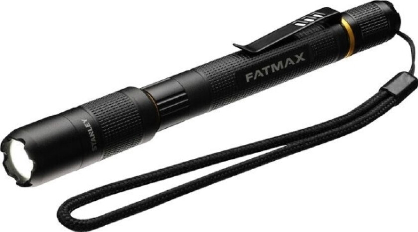 Stanley FMHT81510-0, Penn-lommelykt, Svart, Gult, Knapper, IP44, 1 lamper, 100 lm