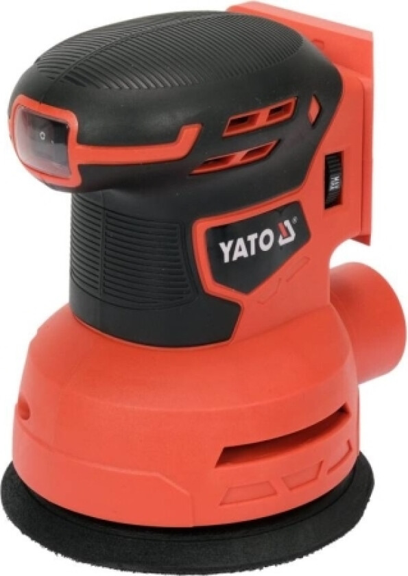 Yato YT-82753, Eksentersliper, Selvklebende, Sort, Oransje, 12000 RPM, 2 mm, 73,7 dB - Uten batteri og opplader