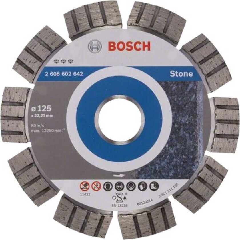 Accessories 2608602642 Bosch Power Tools Diamantskæreskive Diameter 125 mm Diameter indv. 22.23 mm 1 stk