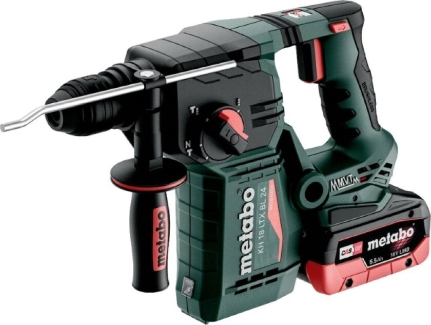 KH 18 LTX BL 24, SDS Plus, Sort, Børsteløs motor, 2,4 cm, 1280 RPM, 2,2 J