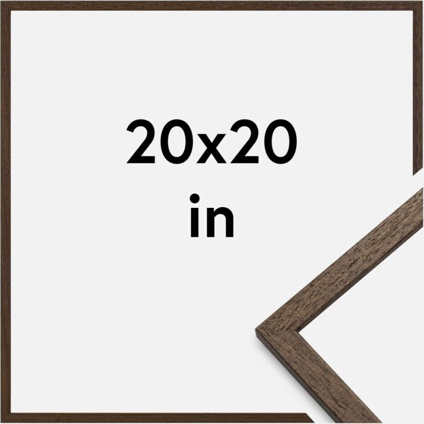Ramme Edsbyn Akrylglass Valnøtt 20x20 Inches (50,8x50,8 Cm)