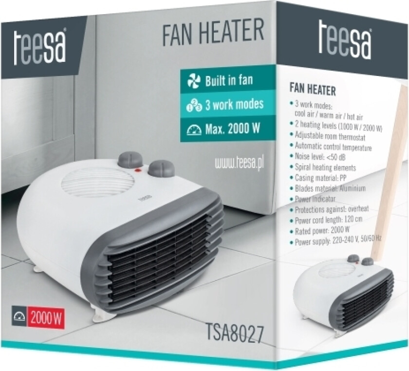 Vifte Teesa Tsa8027 Varmevifte - 2000W