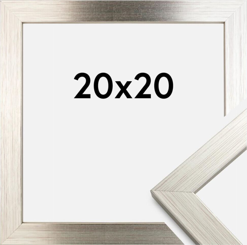 Ramme Silver Wood Akrylglass 20x20 Cm