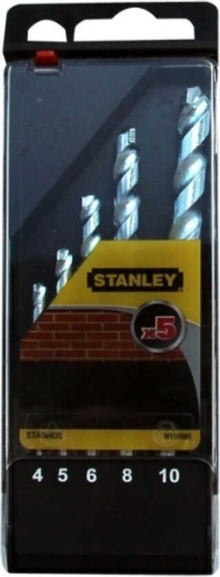Stanley STA56035-QZ, Drill, Murverk, 4/5/6/8/10 mm, 5 stk.
