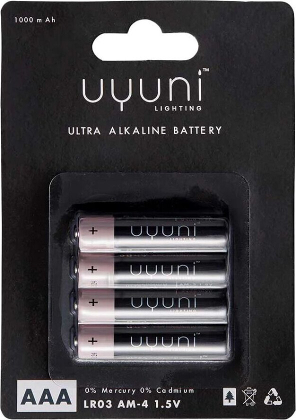 Uyuni Batteri 4-pakning AAA