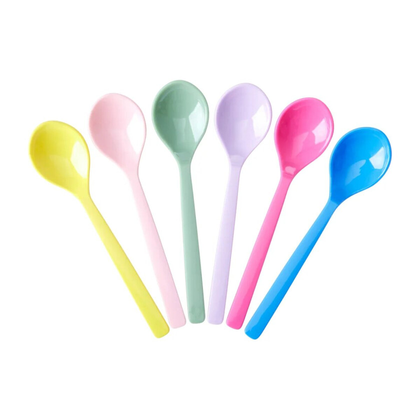 Rice melamin skje 6-pakning Multicolor
