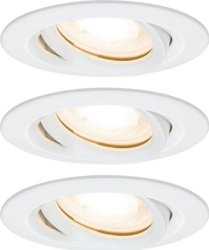 Recessed luminaire Nova premium IP65 movable LED 3x7W 230V GU10 51mm White/Aluminum