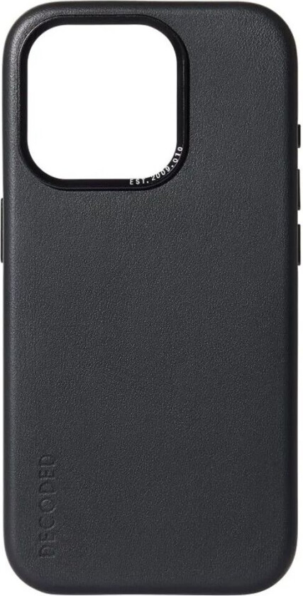 Leather Backcover Iphone 13, Iphone 14, Iphone 15 Svart