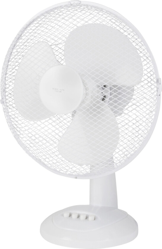 NordicHome Desk Fan, 310mm, three speed setting, 40W, tiltable, white
