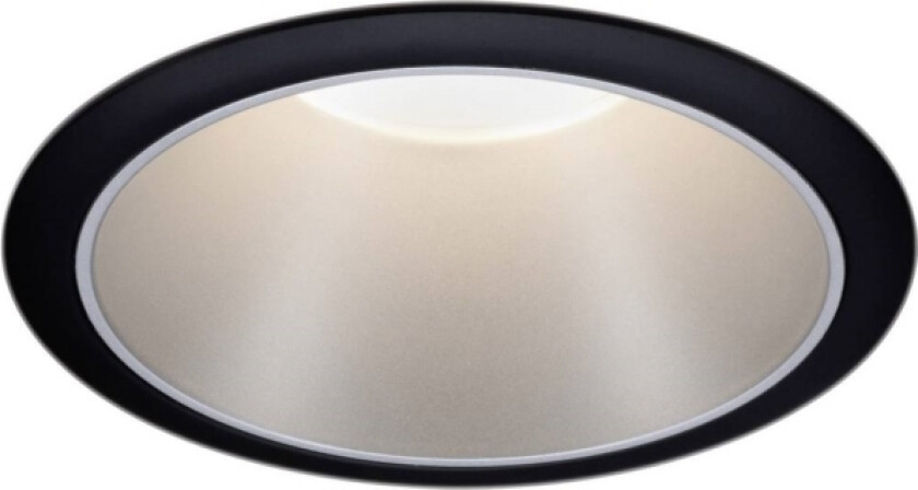 934.07, Innsunket spotlight, Ikke-utskiftbare pærer, 1 ampuller, 6,5 W, 460 lm, Sort, Sølv