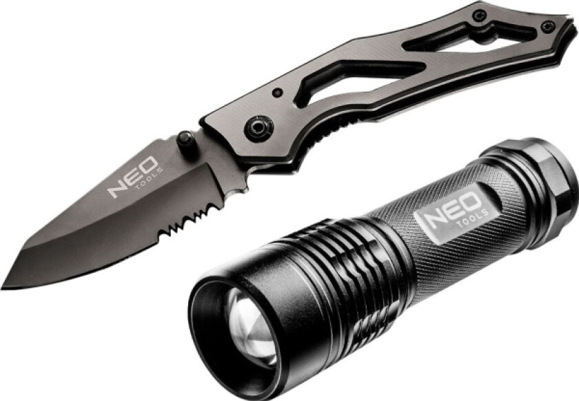 Žibintuvėlis Neo foldekniv med lås (sett 2 stk (99-101 Žibintuvėlis, 63-025 kniv))