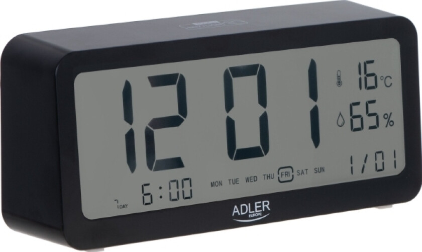 AD 1195b Alarm Clock W Black Alarm function
