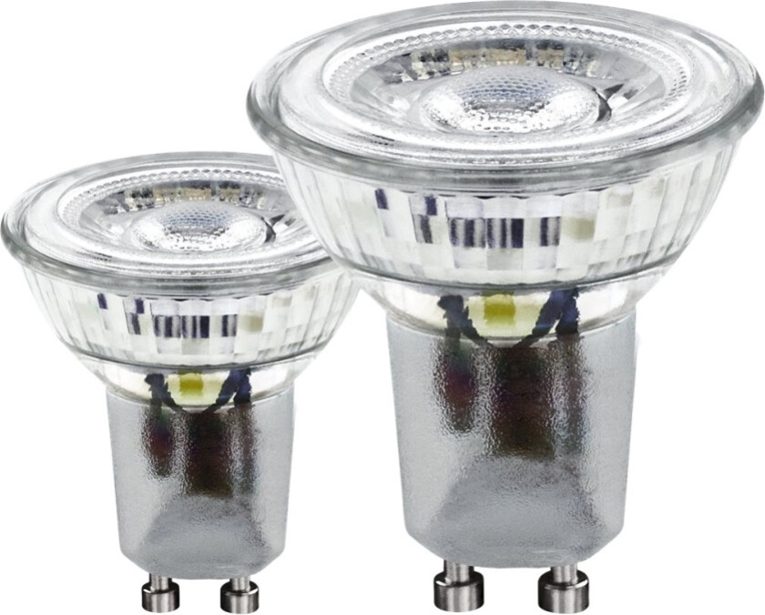 Eglo - LED-pære for søkelys - GU10 - 3 W (ekvivalent 37 W) - klasse F - varmt hvitt lys - 3000 K (en pakke 3)