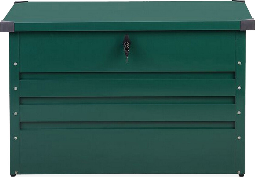 Utendørs oppbevaringsboks Grønn Galvanisert stål 300 L Industriell stil Moderne Putekasse Hage Terrasse