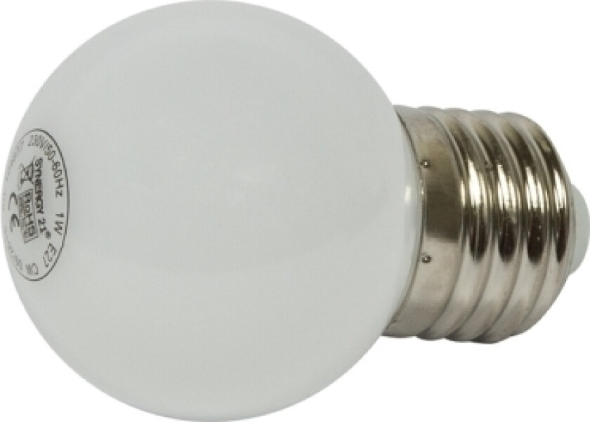 LED Retrofit E27 Tropfenlampe G45 cw 1 Watt für Lichterkette