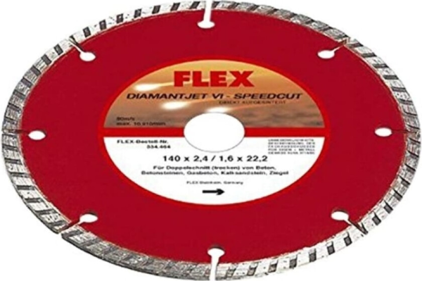 Flex 334464, skjæreskive, alle merker, 600g, 10mm, 140mm, 140mm
