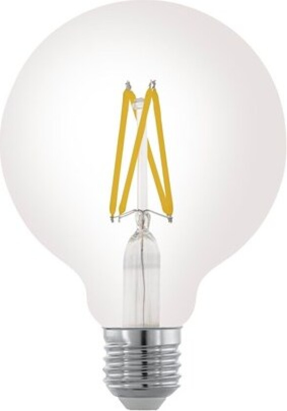 Eglo - LED-filamentlyspære - form: G95 - E27 - 7.5 W (ekvivalent 60 W) - klasse F - varmt hvitt lys - 2700 K - blank