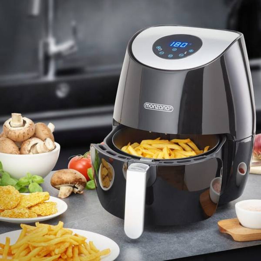 9 i 1 Airfryer - varmluft - 3,6l - svart