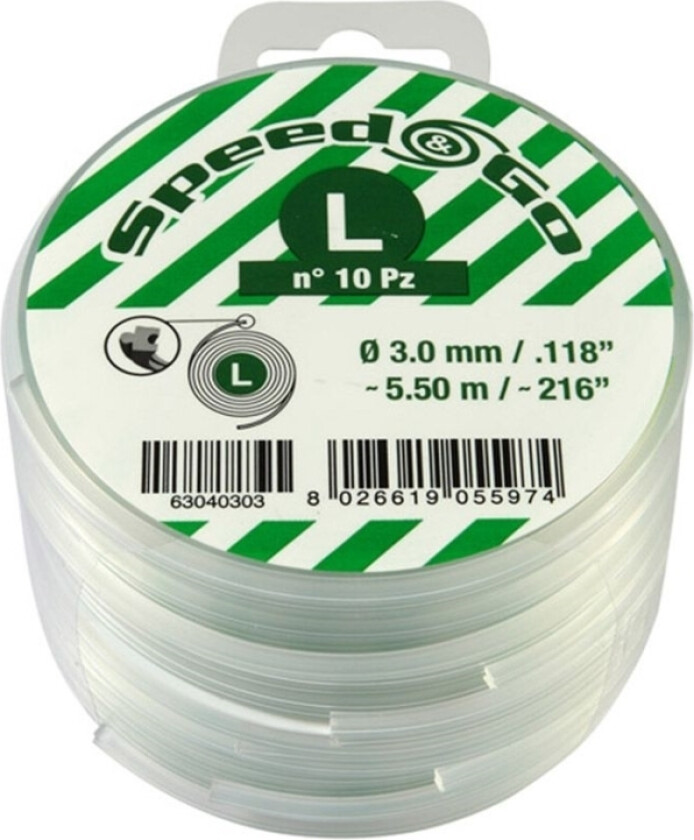 Oleo-Mac skjærelinje 3,0 mm 5,5 m 10 stk (63040303)