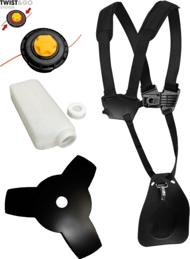 FZS 4004-B, Hekketrimmer, 2,4 mm, Blad og nylontråd, U-type håndgrep, Metall, 8000 RPM