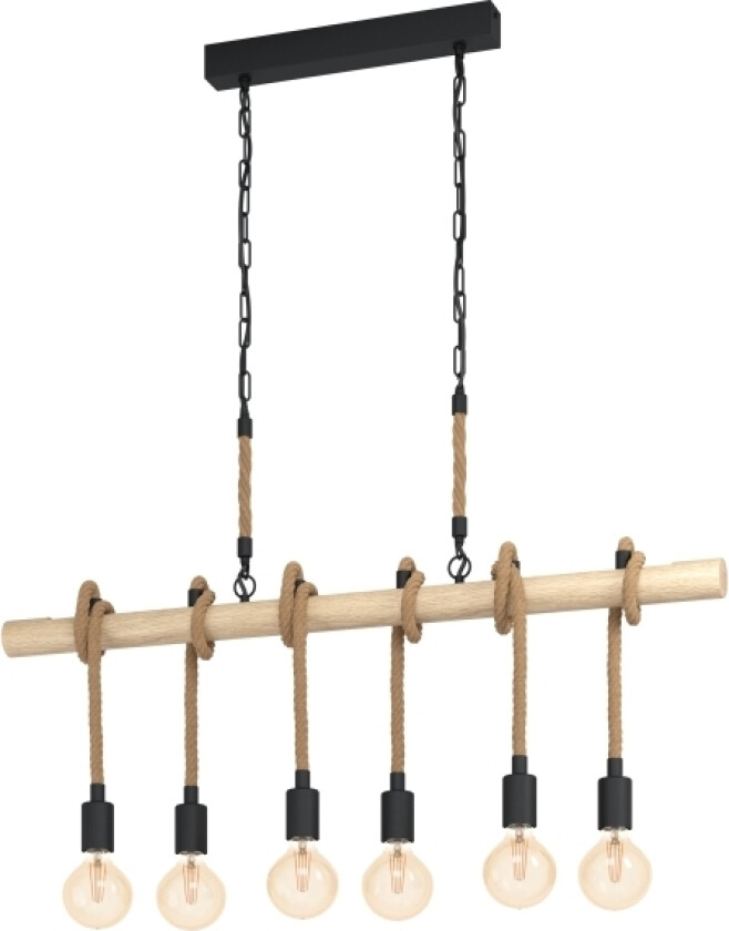 Youngstown, Fleksibel montering, Sort, Brun, Sort, Brun, Stål, Tre, Innendørs, IP20