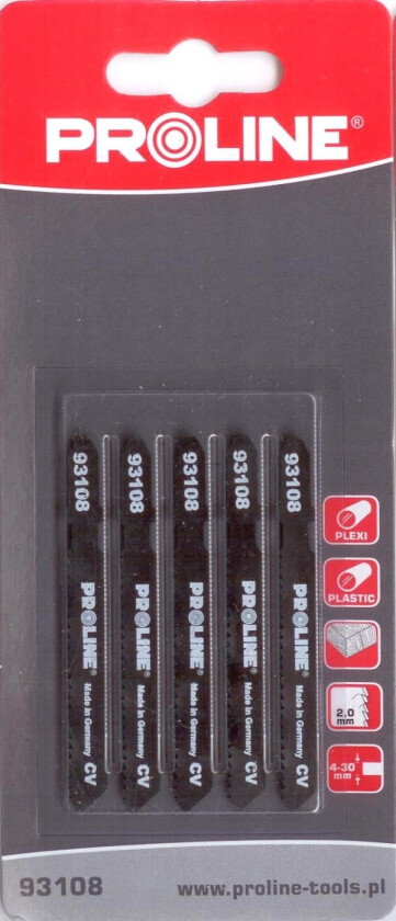 Pro-Line stikksagblad 5 stk. 75 mm 12TPI type T - 93108